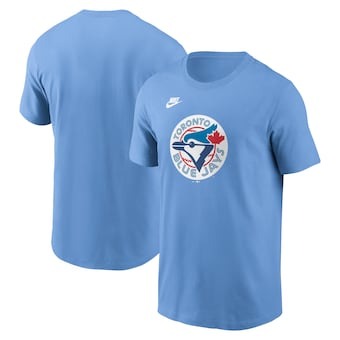 Men's Toronto Blue Jays Nike Powder Blue Cooperstown Collection Team Logo T-Shirt