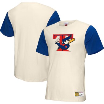 Toronto Blue Jays Mitchell & Ness Cooperstown Collection Team Color Block T-Shirt - Cream